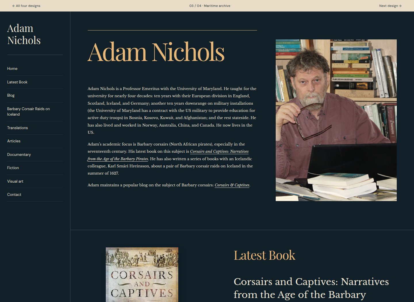 Preview of the maritime archive design